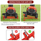 Easy Lawn Mower Lift for Riding Tractors, 800 lbs Capacity Lawn Tractor Lifter, 45° Adjustable Tilt, Universal Ride-on Mower Cleaner Aid, Red
