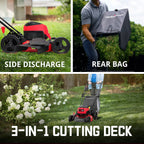 PowerSmart 40V 4.0Ah 17" Cordless Push Lawn Mower, with 3-in-1 Options