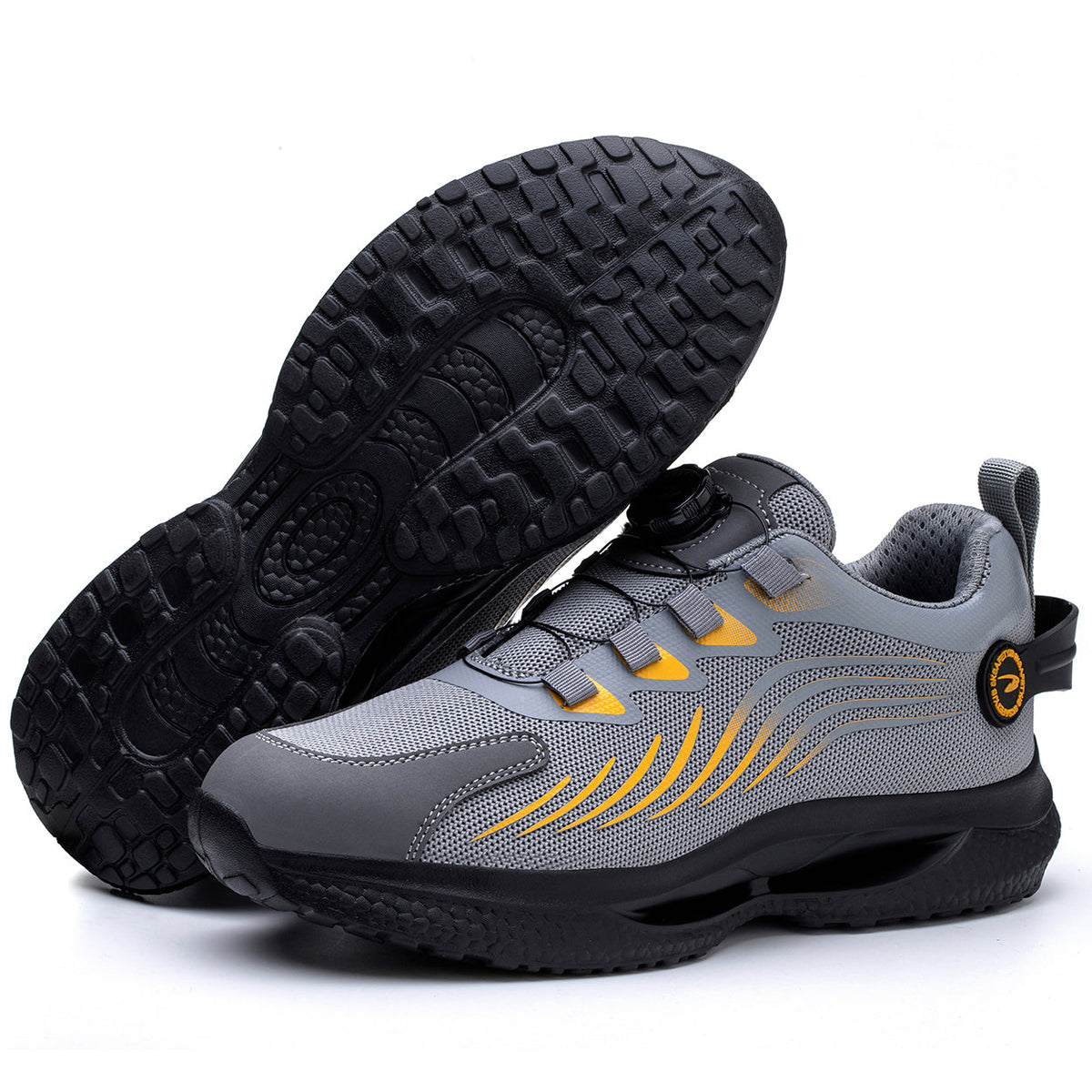 Unisex Steel Toe Shoes Closure System Laceless