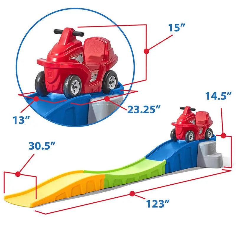 Step2 Anniversary Edition Up & Down Roller Coaster Ride-On Toy, Over 10 Ft, Multicolor - 863300