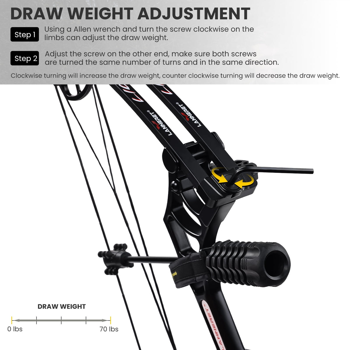 Archery Ready to Hunt Compound Bow Package for Adults and Teens,25"-31" Draw Length，0-70 Lbs Draw Weight ,up to IBO 320 fps，Lightweight Design Bow
