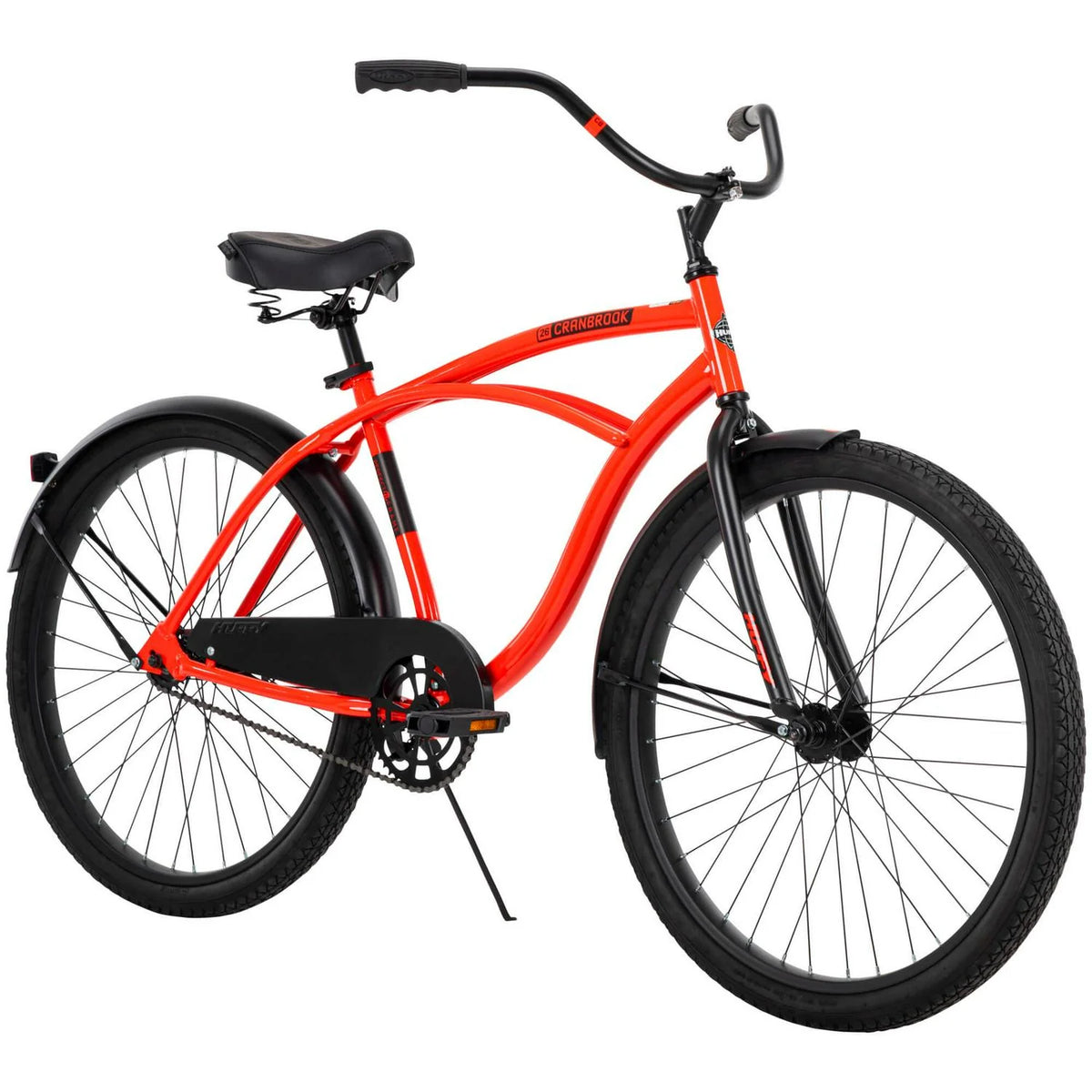 Huffy Men's Classic Beach Cruiser Comfort Bike, 26 In, Red - Cranbrook