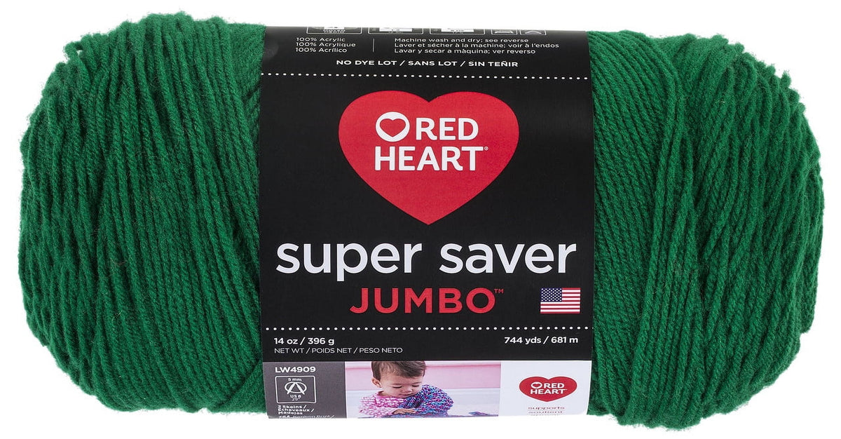 Red Heart® Super Saver® Jumbo #4 Medium Acrylic Yarn, 744 Yards
