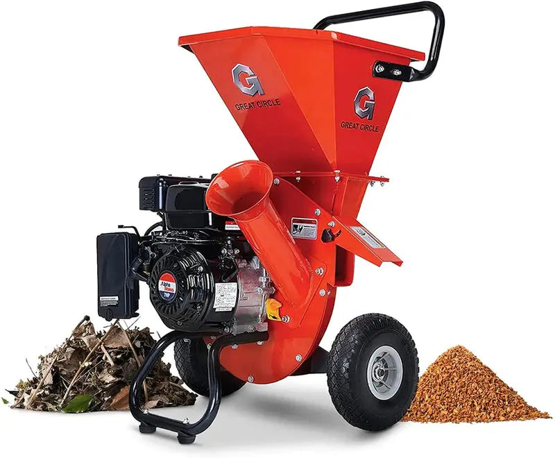 Gas-Powered 7HP Wood Chipper Shredder Mulcher