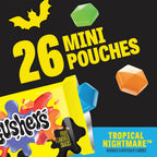 Gushers Tropical Nightmare Fruit Flavored Snacks Mini Pouches, Halloween Treats, 26 Count
