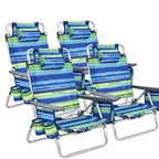 CraftPorch 4-Pack Folding Beach Chairs With 5-Position Recline