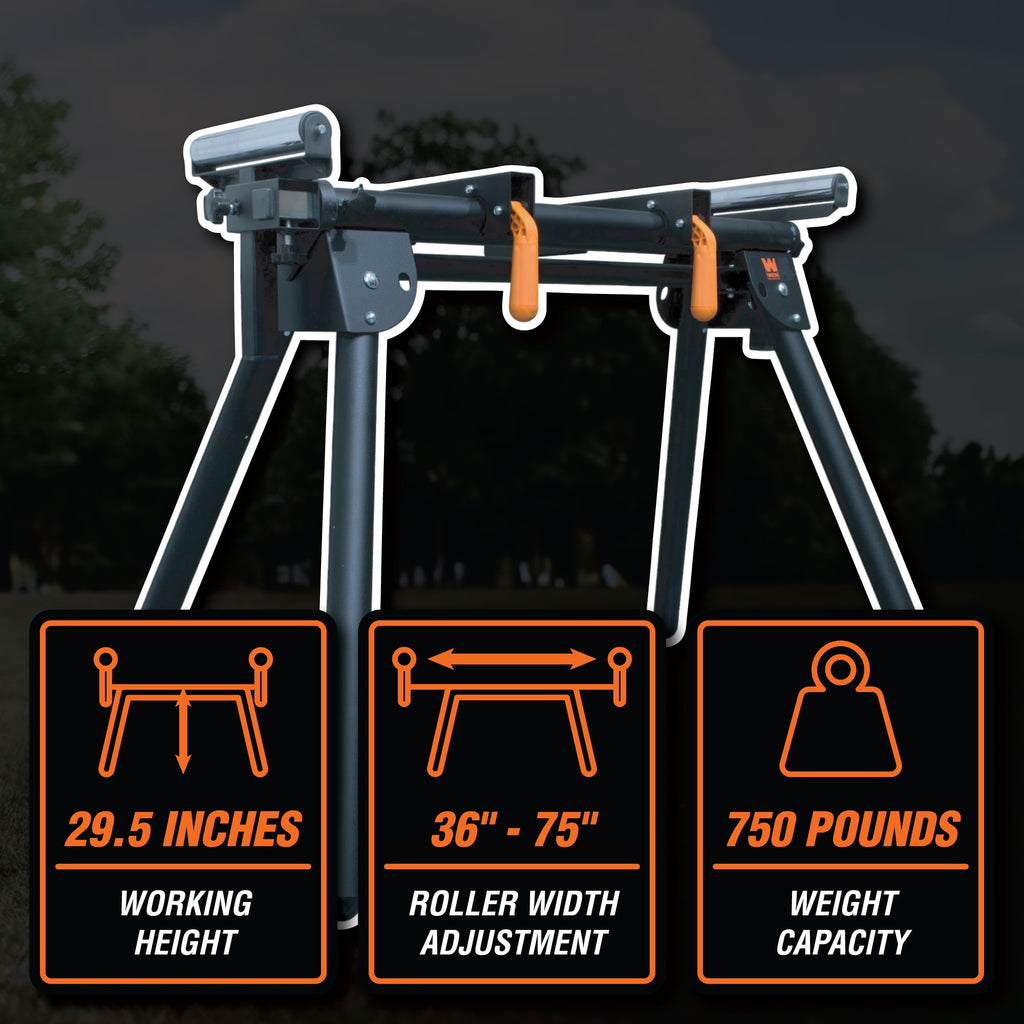 WEN 750 lb Capacity Miter Saw Stand (MSA750W)