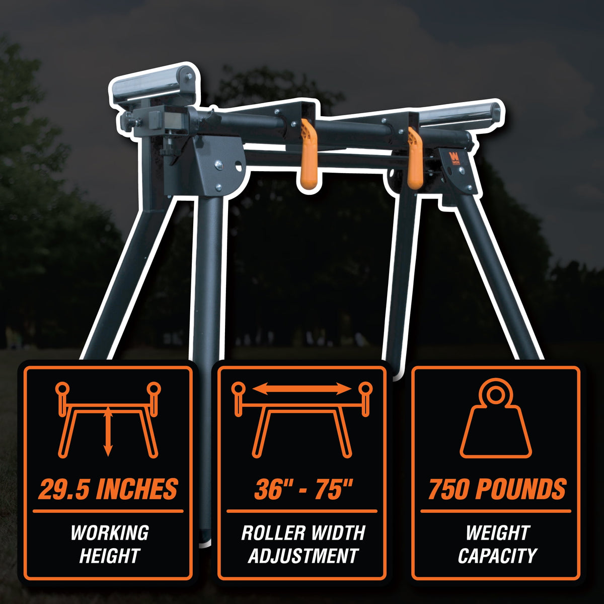 WEN 750 lb Capacity Miter Saw Stand (MSA750W)