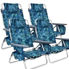 CraftPorch 4-Pack Folding Beach Chairs With 5-Position Recline
