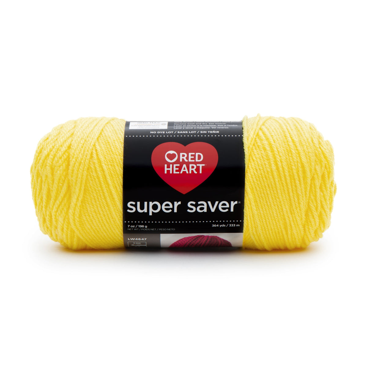 Red Heart Super Saver 4 Medium Acrylic Yarn Black 7oz 198g 364 Yards