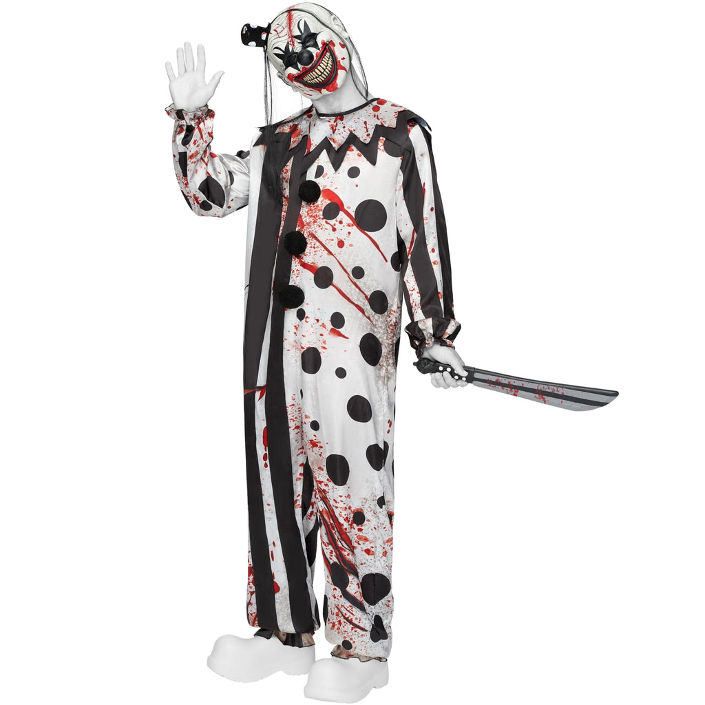 Joyfy Scary Clown Costume for Kids, Clown Halloween Outfit Set Fancy Dress Cosplay