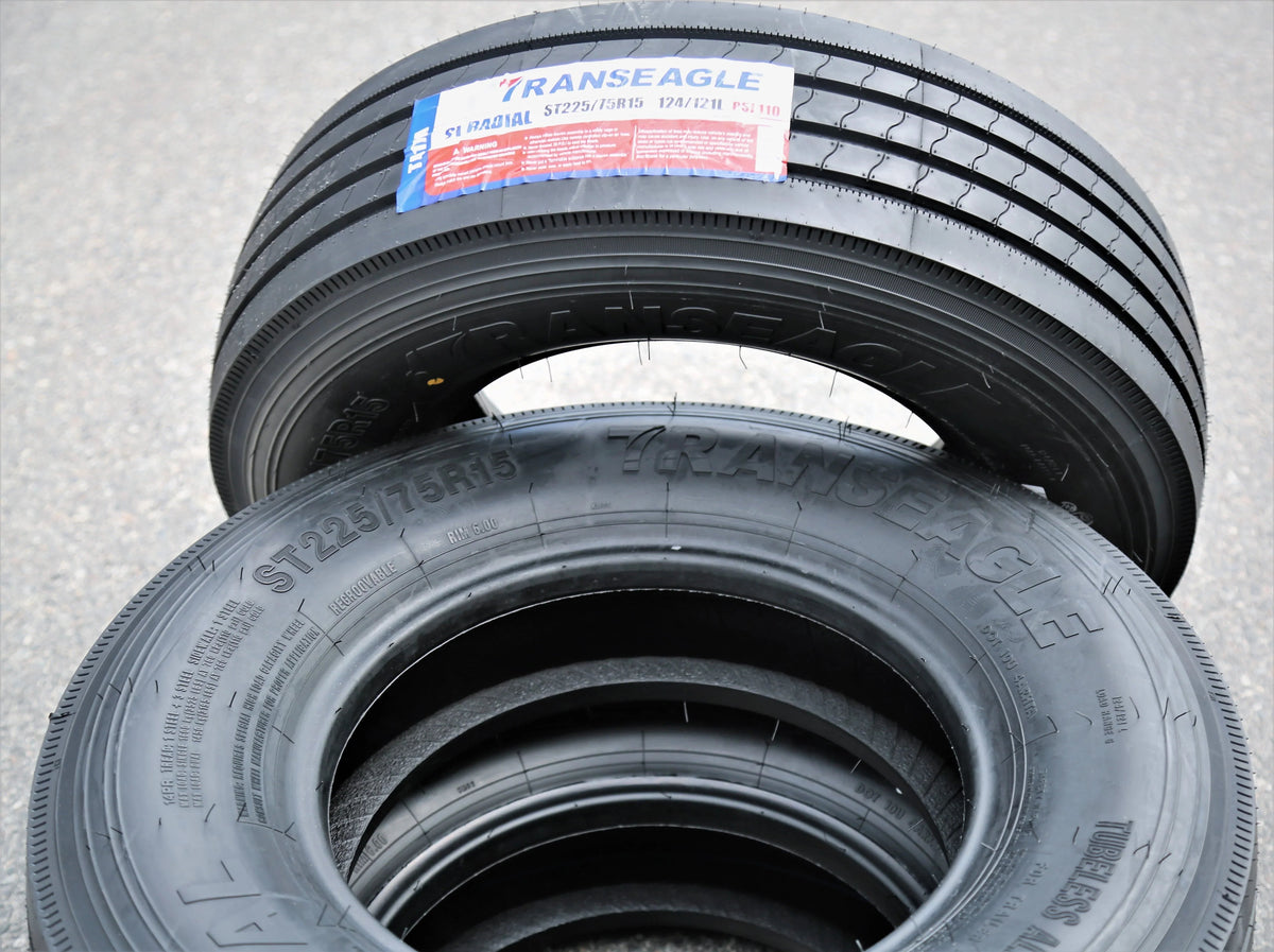 Transeagle All Steel ST Radial ST 225/75R15 Load G 14 Ply Trailer Tires - Set Of 4