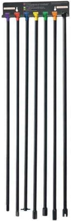 Steelman 7-Piece Spare Tire Retrieval Tool Kit, Lower and Raise Cradle-Suspended Tires, Flat, Pin, Hex, 12-mm Square, Slotted, ⅜-inch Square Heads