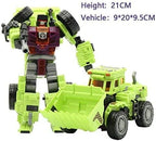 NBK Deformation Oversize Toys Robot Devastator Engineering Combiner 6 in 1 Action Figure Car Truck Model Gift for Kids Boys (Green)