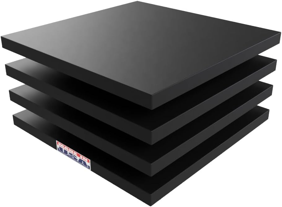 USA Made RV Leveling Jack Flex Pads 12" – Heavy-Duty Rubber Jack Pads (4-Pack) – Non-Slip, Shock-Absorbing Stabilizer Mats for Camper & Trailer