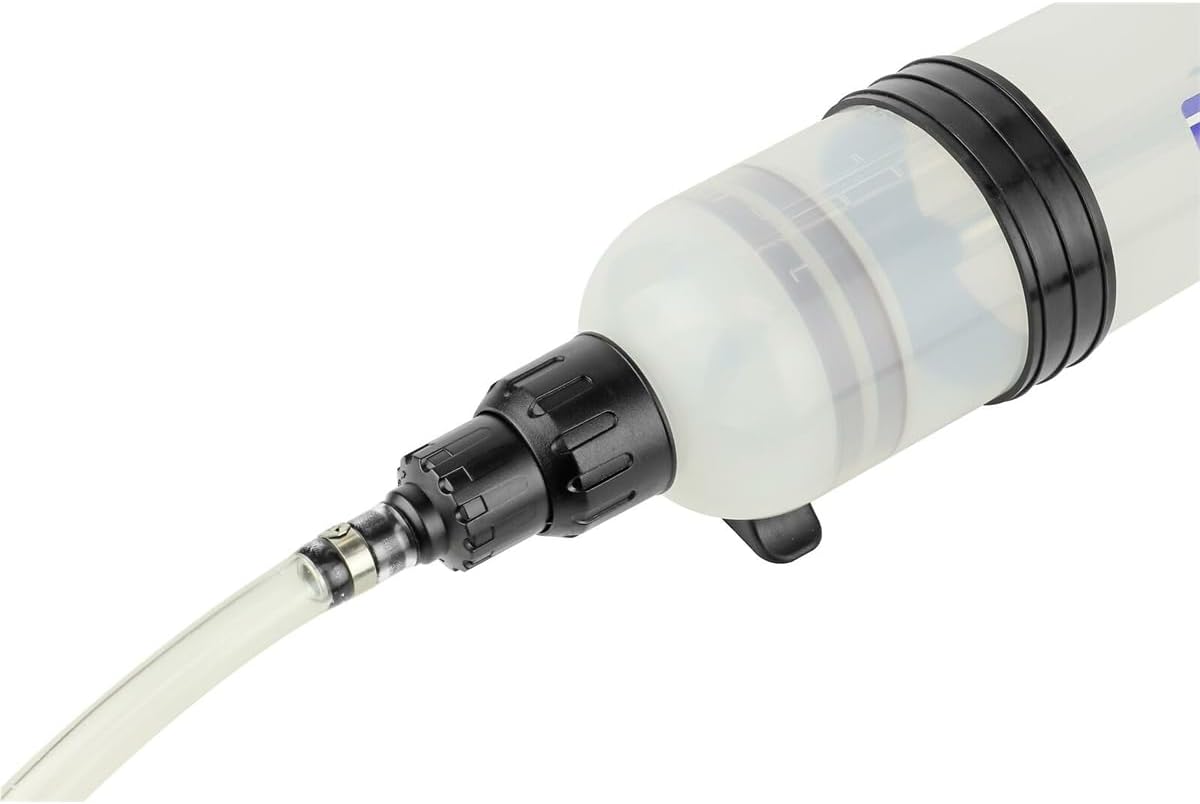 Mityvac MVA6852 1.5 Liter Fluid Evacuator Extractor and Dispensing Syringe, Twist-valve, Dual-seal Piston, MVA7218 Rubber ATF Adapter, For Master