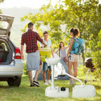 Costway Portable Wash Sink Camping Hand Wash Station Basin Stand w/ 4.5 Gallon Tank
