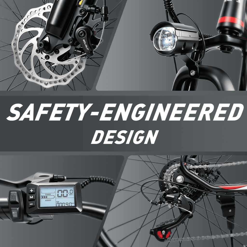 Setohet 26" Electric Bike for Adults, Powerful 750W E-Bike with 36V Removable Battery, 7-Speed Mountain Bike,20 MPH,UL2849 & GCC