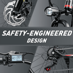 Setohet 26" Electric Bike for Adults, Powerful 750W E-Bike with 36V Removable Battery, 7-Speed Mountain Bike,20 MPH,UL2849 & GCC