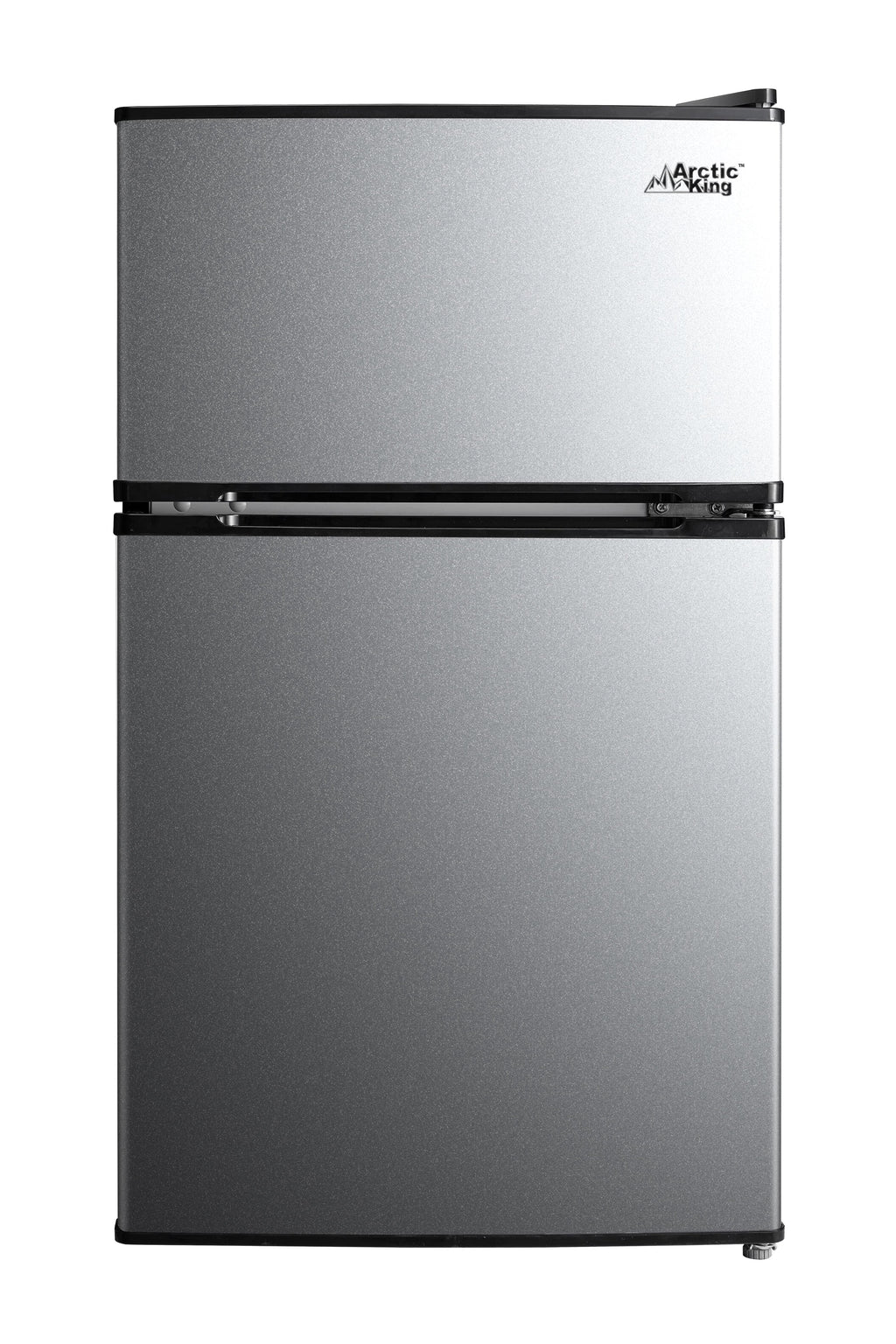 Arctic King Two-Door Mini Fridge With Freezer, 3.2 Cu. Ft., Stainless Steel