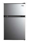 Arctic King Two-Door Mini Fridge With Freezer, 3.2 Cu. Ft., Stainless Steel