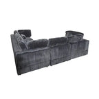 Modular L-Shaped Sectional Sofa, 6-Piece Corduroy Upholstered Configuration