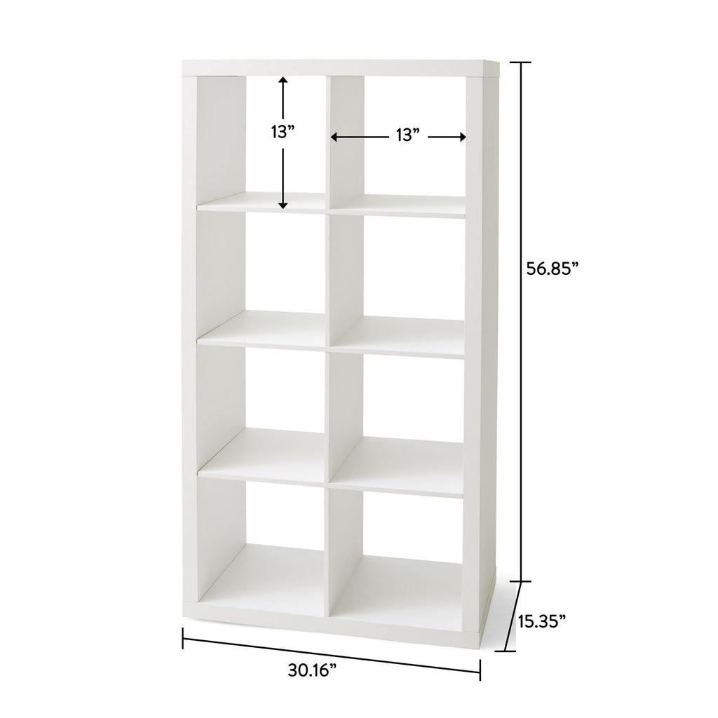 Better Homes & Gardens 8 Cube Storage Organizer, Textured White