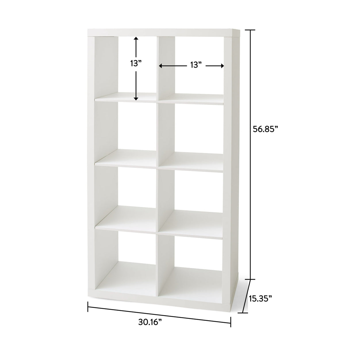 Better Homes & Gardens 8 Cube Storage Organizer, Textured White