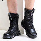 Extra High Top Leather Steel Toe Boots