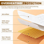 Vccoem California King Heated Mattress Pad, Electric Mattress Pad with 9 Heat Settings & 4 Auto-Off Timers, Dual Controllers, Machine Washable, White