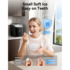 Goosiay Slim Countertop Nugget Ice Maker Machine, 33lb per Day Mini Compact Chewable Pebble Crushed Portable Ice Maker, Black