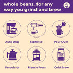 Coffee Bean Direct Organic Fair Trade Dark Sumatra Mandheling, Whole Bean Coffee, Arabica, Dark Roast, 5 lb Bag