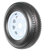 Trailer Tire & Wheel Combo ST205/75D15 Load Range C White Spoke Rims 2-Pack