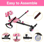 SISIGAD Electric Hoverboard And Kart Combo With 6.5 Inch Wheels And LED Lights