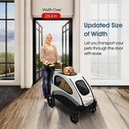 Poloma Foldable Dual-Pet Stroller, Gray, 120lbs - GS-307Z