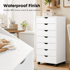 Alvantor 5/7-Drawer Storage Cabinet with Rolling Wheels, Lockable Casters, Spacious Drawers & Top Shelf for Office & Home