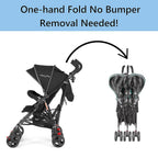 Dream On Me Volgo Twin Umbrella Stroller, Black - 446-BLK