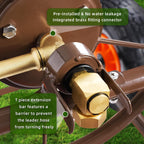 WERHAM 4-Wheel Garden Hose Reel Cart, Holds 300 ft 5/8" Hose, Heavy Duty for Yard Lawn Outdoor