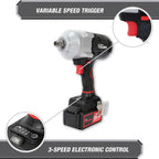 Hyper Tough 20V Max Brushless 1/2 in High-Torque Cordless Impact Wrench with 4 Ah Lithium-Ion Battery and Charger