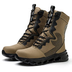 Extra High Top Leather Steel Toe Boots