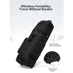 DKTIOP Golf Travel Bag with Wheels, Lockable Zipper Soft Sided Golf Club Airline Bag, Waterproof Wear Resistant 900D Oxford Polyester Golf Bag with