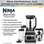Ninja Professional Plus Kitchen System 1400 WP, 72-oz Blender Pitcher, 64-oz Processor Bowl, 2 24-oz To-Go Cups - BN801