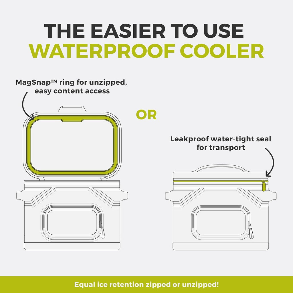 CORE 12 Can Climakeep Magnetic Soft Cooler, Leakproof Cooler, Waterproof Zipper, Mulbery