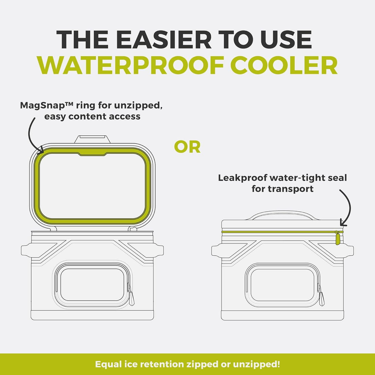 CORE 12 Can Climakeep Magnetic Soft Cooler, Leakproof Cooler, Waterproof Zipper, Mulbery