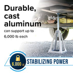 Camco Aluminum Stack Jacks, Stabilize, Position and Level Your RV, Trailer or Camper - 4 pack (44560)
