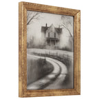 My Texas House Haunted Path Halloween Art 9x11 Framed Print Under Glass
