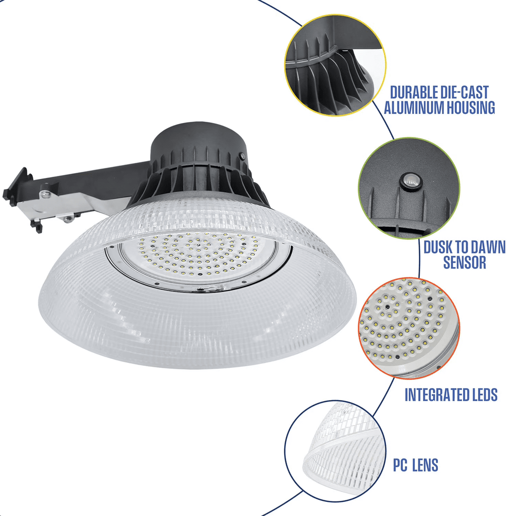 Westinghouse 10,000 Lumen Wired LED Barn Light, Dusk to Dawn Outdoor Yard Light IP65 Waterproof for Security, Farmhouse, Garage