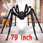Ayieyill Spider Halloween Decorations Outdoor, 5FT Scary Giant Spider for Halloween Yard Decorations, Haunted House Props, 1pc
