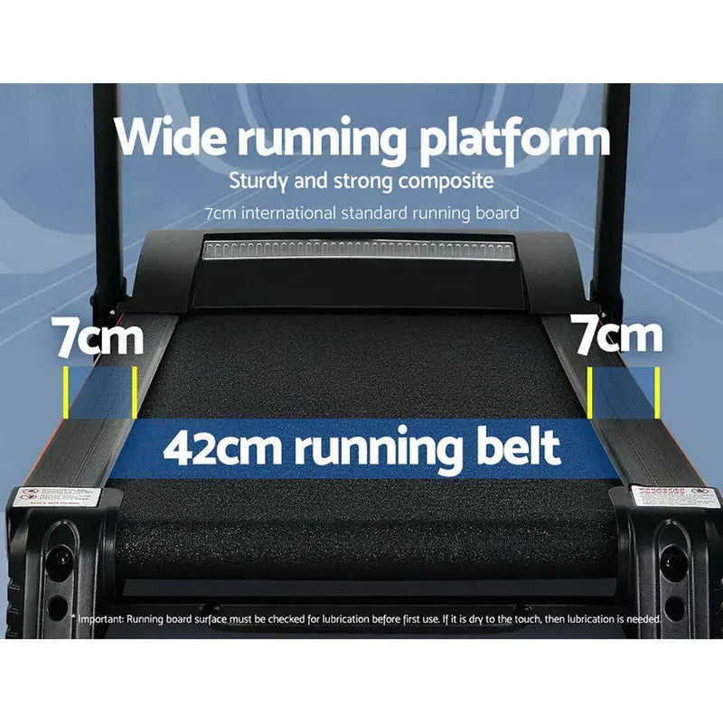 Everfit Electric Hydraulic Folding Treadmill With 420mm Running Belt