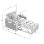 Convertible Sleeper Chair With USB And Type-C Ports - Black Or Grey